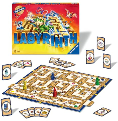 Ravensburger 26315 Labyrinth Sällskapsspel för barn och hela familjen - ett spännande och roligt spel från 8 år