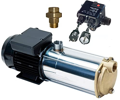 Husvattenverks självrengörande krispump INNO-TEC 1500 med flödesvakt – tyst energibesparande rostfritt stålpump för klart vatten till husvatten (PUMPE INNO-TEC 1500 watt med TEE® PRESvk)