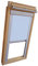 Verdunkelungsrollo Rollo für VELUX Dachfenster TYP GGL/GPL/GHL - 206 - Farbe hellblau - mit Aluminium Seitenschienen - KLICK Montage