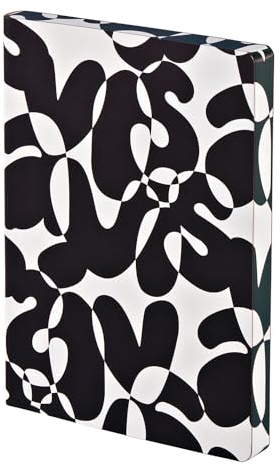 Nuuna Notizbuch A5+ | Graphic L - Vis-à-Vis | 3,5 mm Punktraster | 256 nummerierte Seiten | 120 g Premium-Papier | Leder schwarz | nachhaltig produziert in Deutschland