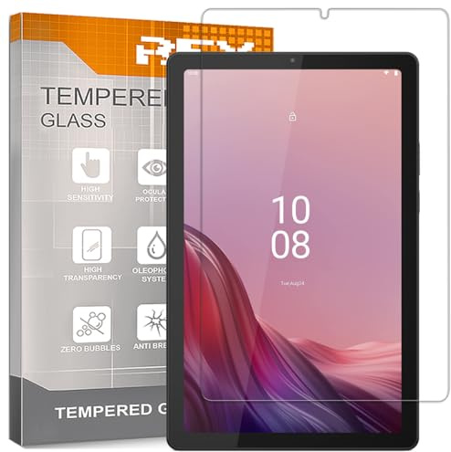REY Pack 2X Pellicola salvaschermo per Lenovo Tab M9 9, Vetro temperato, di qualità Premium