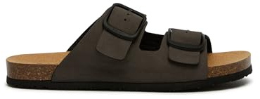 Scholl Jackie, Sandali Donna, 2 cinturini, Grigio, 35 EU