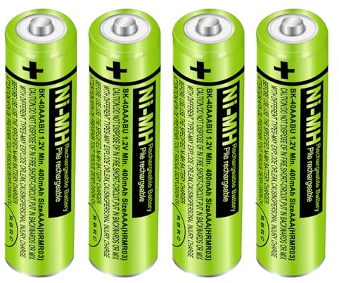 NIMH AAA Rechargeable Batteries for Cordless Phones 1.2V 400mAh 4-Pack