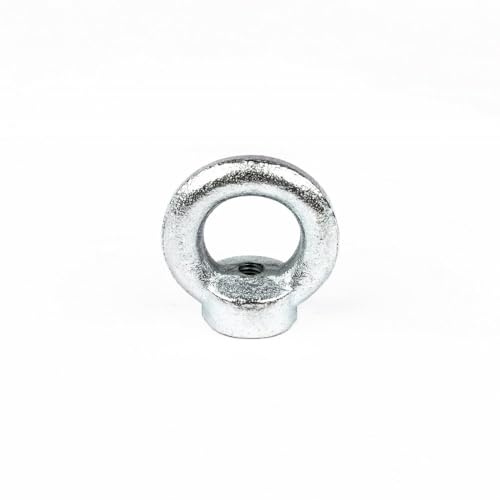 BK SHOP Tuerca anular DIN582 M16 de acero galvanizado, juego de 10 unidades, ojales para elevación, uso versátil, ideal para proyectos de construcción e industria, tuerca de ojal robusta para