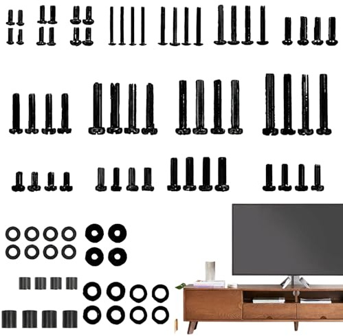 TV-väggfäste, 84 stycken M4 M5 M6 M8 monteringsmaterial, bultar för TV-hållare, för Thanksgiving, semester, födelsedag, fest, hotell, kontor, rum, studenthem