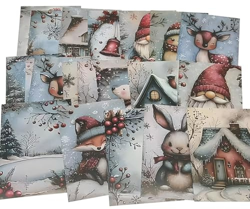 Generico Cartes De Noël En Bloc,20 Pièces Invitations De Thanksgiving,Cartes De Noël | Partager Des Messages Et Des Lettres Pour Adultes Étudiants Famille Fille Fils Et Enseignant