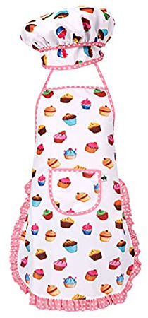 Kids Cooking and Baking 11 PCS with Chef Hat Apron Oven Mitt Kitchen Utensils Children Role Playset Educational Gift for Girls Boys Unisex