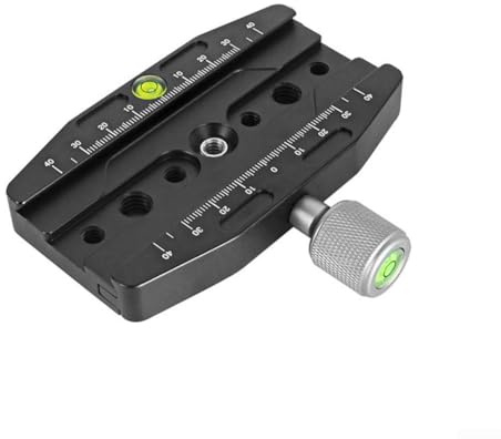 Honseadek Rail coulissant nodal pour appareil photo avec niveaux, plaque de serrage en aluminium à dégagement rapide pour tête de trépied, support panoramique compatible (110N)