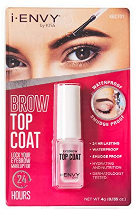 i-ENVY by KISS Eyebrow Sealer, Clear Eyebrow Setting Topcoat for Perfect Brows, 24 Hour Long Lasting Waterproof, Smudge-Proof, Sweat-Proof for Extreme Hold, Non-Glossy Finish with Brush Applicator