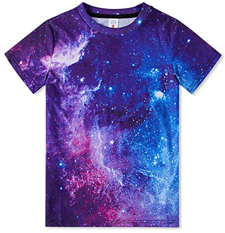 RAISEVERN Unisex Kids 3D Printed Funny T-Shirts Casual Boys Girls Cool Short Sleeve for Teen 6-13T