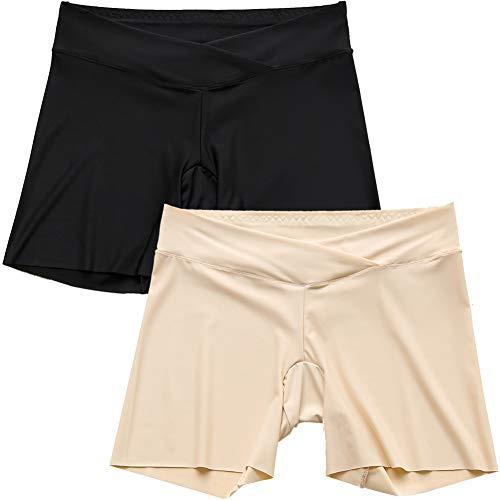 PBQOA Women Under the Bump Maternity Cradle Briefs Pregnancy Underwear Healthy Boyshort Large
