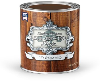 Heirloom Traditions All-in-ONE Gel Stain, Tobacco (Rich Brown), Pint - No Sanding or Sealer Needed, Oil Based for Interior/Exterior use
