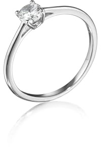 inSCINTILLE Anello Solitario Donna Argento 925 con Zirconia Cubica, Anello Fidanzamento con Confezione Regalo (Argento, 10)