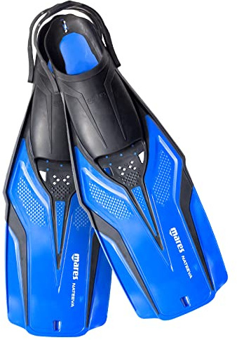 Mares Nateeva Junior - Aletas de Snorkel para niños con talón Abierto, Correa Ajustable, Transporte fácil, Ligeras y cómodas