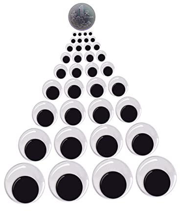 VILLCASE 100 Uds Ojos Para Manualidades Ojos Móviles Autoadhesivos Redondos De Seguridad Ojo De Muñeca De Papá Noel Ojos Móviles Pequeños Ojos De Juguete De Peluche Muñecas Negras Pequeños