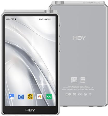HiBy R6 gen3 DAP Player Hi Res Audio with Class A&AB Amp/Android 12 / Bluetooth 5.0 / WiFi / 4G+64G+2TB Expandable Memory