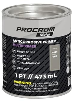 Procrom Multiprimer – Direct-to-Metal Primer Paint, Rust Preventive Metal & Plastic Primer – 1 Pint / 0.473L | Strong Adhesion, Corrosion Protection, Indoor & Outdoor Use