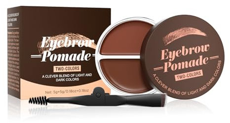 Vawolecy Pomata per sopracciglia, crema pomata per sopracciglia impermeabile a doppio colore con pennello