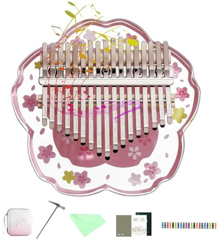 17 Touches Piano à Pouce – Instrument Marimba à Doigts | Instruments à Doigts en Bois | Jouet Musical Portable pour Adultes débutants Pratique Musicale