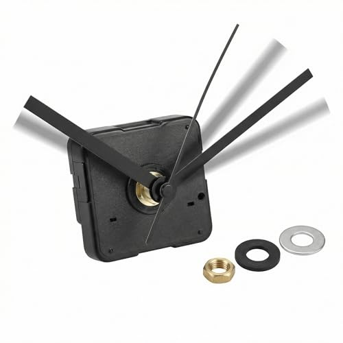 SUPVOX Mecanismo Reloj silencioso - Kit de Movimiento DIY con Eje de 22mm y Rosca de 14mm - Incluye Manecillas Largas para Esferas de 30-35cm - Maquinaria de Reloj de Repuesto para Panele