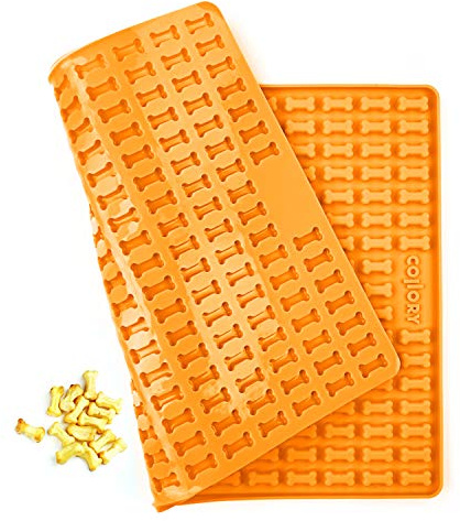 Collory Miniben (2 cm) silikonbakmatta, bakform för mini gör-det-själv hundkakor och godis, benbakform, pralinform, pralinform, non-stick och livsmedelssäker (BPA-fri)