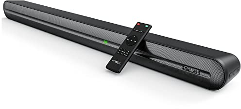 Heymell Barre de son Bluetooth 2,1 canaux 150 W pour TV de 32 à 55 pouces, caisson de basses intégré, barre de son de 91,4 cm de long pour TV, HDMI ARC optique AUX.