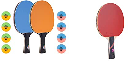 JOOLA Tischtennis-Set COLORATO Bestehend aus 2 Tischtennisschläger + 8 Bunte Tischtennisbälle & Tischtennisschläger Team Junior ITTF Zugelassener Allround Tischtennis-Schläger, 1,7 MM Schwamm