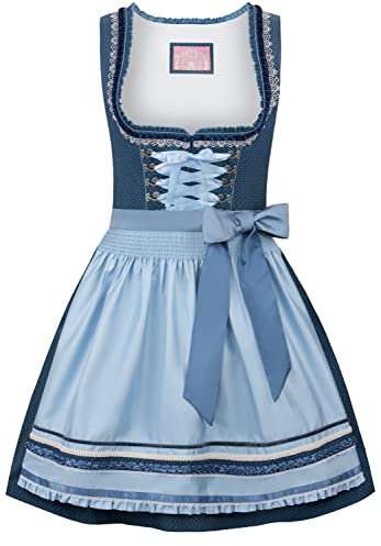Stockerpoint Damen Harper Midi Midi Dirndl, blau, 36