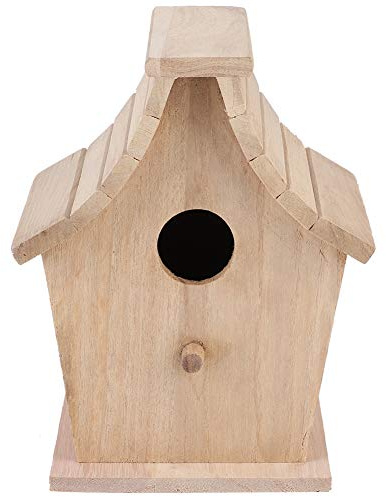 Casa para Pájaros, Casa para Colibríes para Colgar En El Exterior, Caja Nido para Pájaros Pequeños, Casa para Pájaros De Madera Sin Terminar para Pintar para Pájaros Pequeños, Decoración