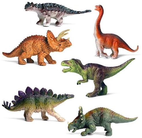Zhuporn Dinosaurio de Juguete, 6 Piezas Mini Figuras Educativas Realistas, Miniaturas para Fiesta, Juguetes para Niños y Niñas