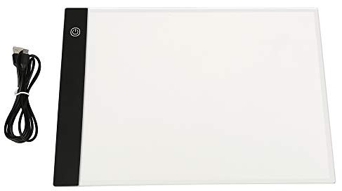 Tableau Lumineux pour Dessiner, Tablette Lumineuse avec Câble USB, Luminosité Réglable, Interrupteur Tactile (A3)