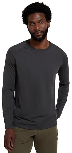 Mountain Warehouse Vermont Couche de base pour homme – Couche de base isolante respirante et légère – Camping d'hiver, plein air, voyage et randonnée, gris, 4XL Grande taille