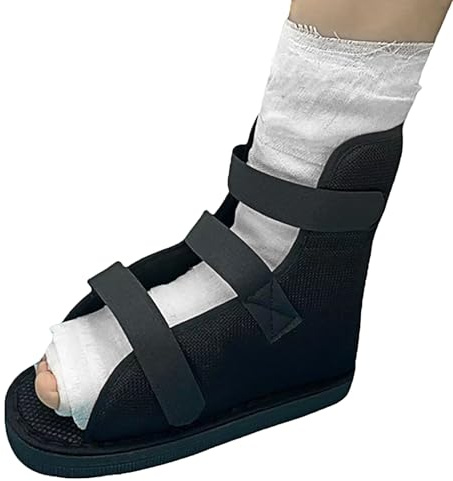 1PC Short Air Cam Walker Fracture Boot Broken Toe Boot Post-op Plaster Shoes Surgery Recovery Boots with Adjustable Strap for Ankle Injury Pain Relief