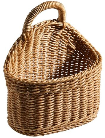 Cesto Portaoggetti Da Parete In Tessuto Di Iuta Per Organizzazione, Cestino Da Appendere Elegante In Corda Beige Lavabile, Set Di 2 Portaoggetti Scandinavo Per Biancheria, Supporto Da Parete In Tessut