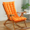 Generisch Hochlehner Auflagen 8cm, Gartenstuhlauflagen Hochlehner 120x50 Mit Bändern, Bequeme Sitzauflagen Gartenmöbel, Stuhlauflage Sitzkissen Indoor Outdoor Rückenlehne Auflage,Orange