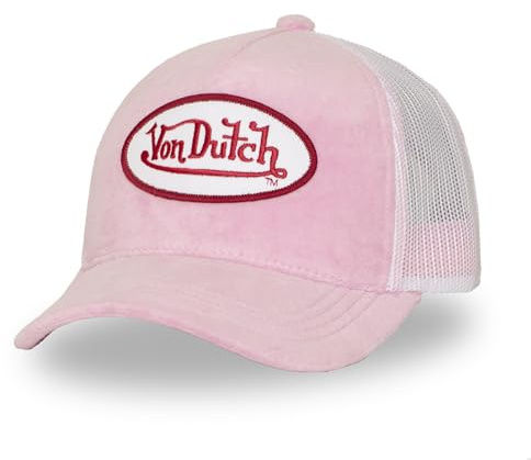 Von Dutch Kylie Damen Trucker-Kappe, verstellbar durch Snapback, Rosa/Weiß/Rot, One size