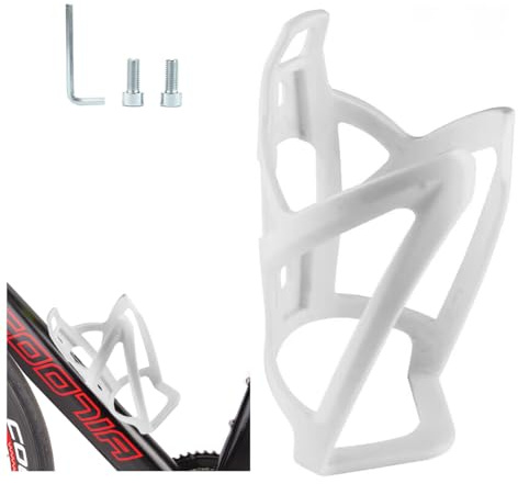 Ruayia Bike Water Bottle Cage, Mountain Bicycle Bottle Holder with Screws, Bicycle Cup Holder, Cycling Bottle Holders for Road Bike and Mountain Bikes Accessories - White