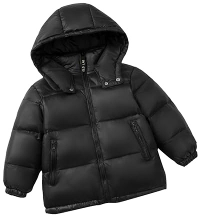 Abrigo de invierno para niños, ligero, aislante, resistente al viento y al agua, acolchado en contraste, chaqueta de burbujas para niños, ropa exterior impermeable
