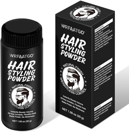 Texture Powder, Texture Powder for Men, Hair Styling Powders for All Hair Types, StylingPowders For Men, 24 Hour Hold, Natural Matte Hairstyle, Volumizing Styling Powders, Non-Sticky Formula-30g
