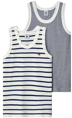 Petit Bateau Débardeur (Lot de 2) Garçon, Variante 1, 12 Ans