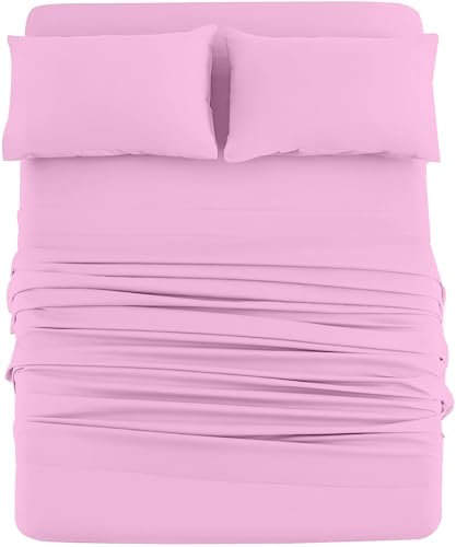 DAN RIVER Set di lenzuola per letto Queen Jersey, lussuose lenzuola in 100% cotone, lenzuola con t-shirt, biancheria da letto per tutte le stagioni, morbide e confortevoli con tasca profonda (4 pezzi,