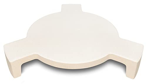 Quantfire 15.5 Plate Setter Heat Deflector for Medium Big Green Egg, Ceramic Pizza Stone Smoking Stone Big Green Egg ConvEGGtor Accessories, Heat Plate Replacement for Kamado Grill