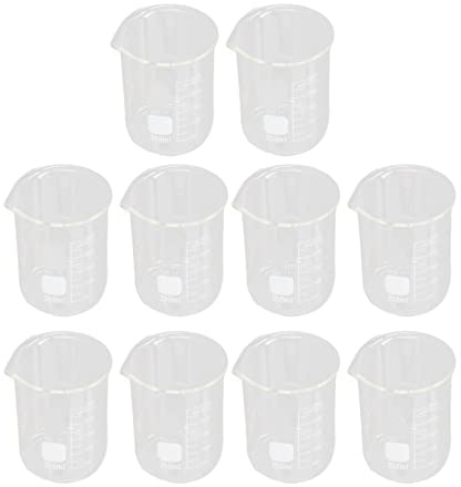 10 st vetenskapligt bägarglas, 250 ml borosilikatglas stor kapacitet verktygssats för klar skala för experiment eller laboratorieprojekt, kök, de flesta syror, baser