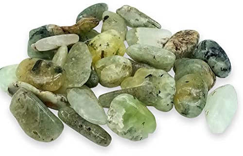 TENET – 3 stycken naturstensstenspolerade för helande stensterapi, reiki och meditation – 20–25 mm (PREHNITE PRENITE)