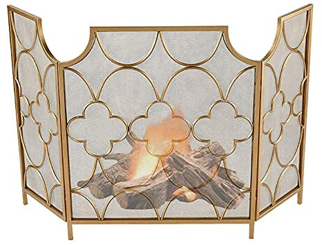 Kaminschutzgitter Moderner großer Kaminschutzgitter, dreiteiliger Kaminschutz, Ofenschutzgitter, Sicherheitszaun für Kinder und Kinder im Innenbereich Beautiful Scenery