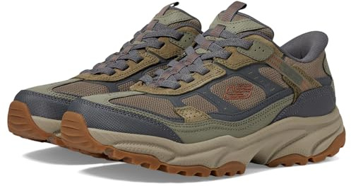 Skechers Men's Vigor AT Hands Free Slip-in Sneaker,Olive/Gray,13