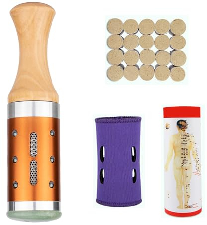 Moxibustion Box, Moxa Roll Stick Löscher, Moxa Stick Roll Moxibustion Akupressur Werkzeug, Tragbare Healing Box, Heizung Moxa Box abnehmbares Design, Massage-Therapie für Akupunktur
