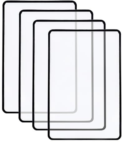 Mynoozi 4Pcs Full-Page Magnifying Glass for Reading, 3X Magnifying Glass for Reading, Perfect Handheld Magnifier for Reading Small Print, Books, Maps, Patterns(18 * 12cm)