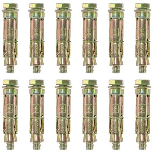 12 PCS Heavy Duty Expansion Bolts,Shield Anchor Bolts (M8)