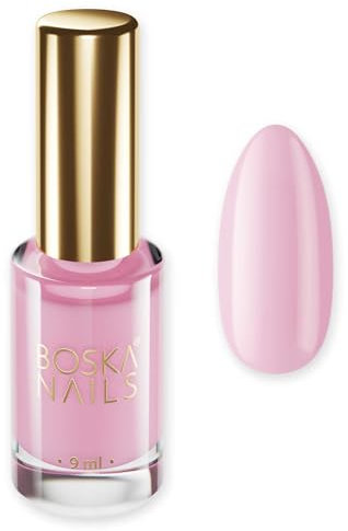 Boska Nails Smalto classico Pinka n. 663 rosa intenso con tonalità viola, finitura lucida a lunga durata, asciugatura rapida, 9 ml